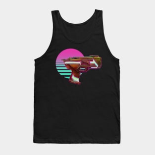 Cyberpunk Vaporwave Cyberwave Gun Pistol Blaster Tank Top